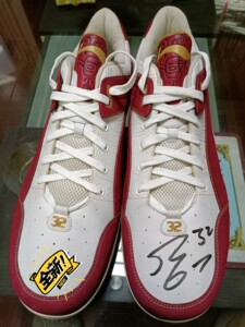 李宁奥尼尔单签名板鞋,2007年奥尼尔中国行用鞋,56码,展