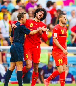 费莱尼签名2014世界杯比利时国家队费莱尼球衣 正版全新无吊