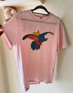 000人付款淘宝loewe 罗意威 短袖t恤女 粉色 小飞象 后背logo