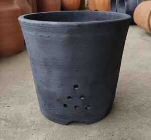 手工制作老式泥瓦盆,陶土盆,君子兰兰花盆