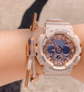 卡西欧手表粉金