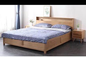 tb2163353淘宝实木床 黑胡桃床  日式白象家具 简约大气 木与木作