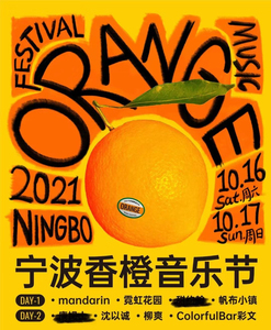 宁波香橙音乐节16日17日单日票一张,实体票