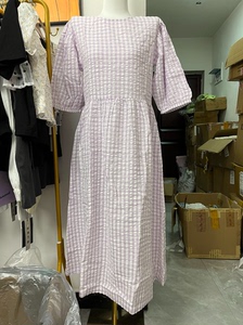 29元全新Monki紫白格连衣裙