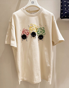 罗意威2022早春煤球精灵t恤白色粉色 正品闲置sm码 年底