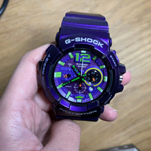 卡西欧casio绝版限量手表eva世纪战士紫色g-shock