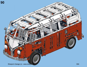 乐高科技乐高moc图纸大众t1(type2)图纸及零件表,此