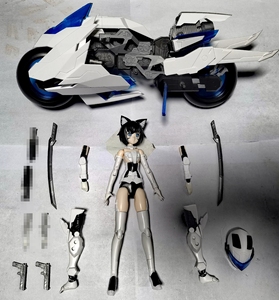 pa机甲少女 白姬 pa猫耳 摩托车 带水贴