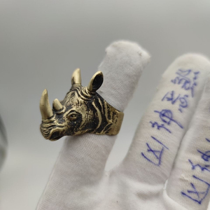 防身戒指 防身扳指 敢死队指虎 铜武器 犀牛戒指 男士女款防