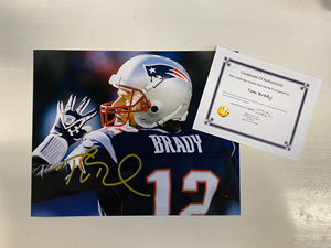 汤姆·布雷迪 tom brady 签名照 带coa证书发送