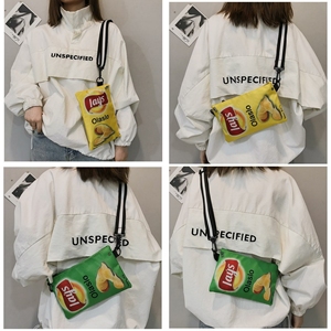 巴黎世家乐事薯片同款薯片包包女韩版休闲零食单肩小挎包少女斜挎