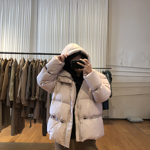 三淼羽绒服短款羽绒服外套 设计感镂空 90白鸭绒 全新