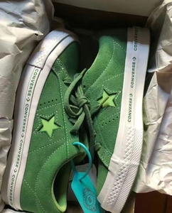 匡威one star薄荷绿五角星缤纷色彩系列超火滑板鞋男女同