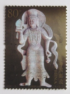 2006-8《云冈石窟》单枚邮票（4-2）供养菩萨（北魏）  新票
