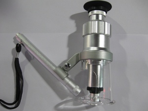 2010-100X工业显微镜/百倍镜/带灯带刻线100倍放大镜 0.01mm刻度