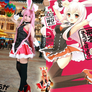 正品 日本动漫服cosplay问题儿童都来自异世界黑兔女仆装 可配鞋