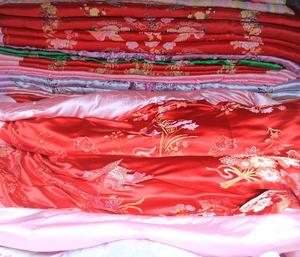 真丝软缎被面杭州丝绸被套绣花老式真丝结婚被罩真丝手工棉被定做