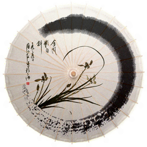 泸州油纸伞水墨兰花993舞蹈影视装修收藏防雨防晒古典晴雨伞