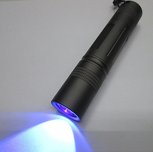 395nm紫外线手电筒邮票验钞灯 紫光uv灯照蝎子琥珀荧光物固化灯