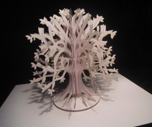 仿生立体构成作业,3d植物模型纸雕教具折纸手工作业比赛设计图纸