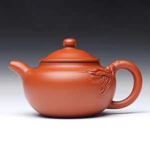 【聚壶堂】宜兴紫砂壶 全手工 正品紫砂 王小平 朱泥花壶·潘壶