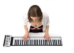 新款折叠电子琴61键手卷钢琴 MIDI软键盘加厚专业版带手感键喇叭