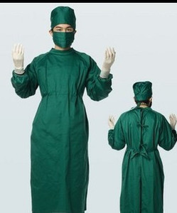 南丁格尔 墨绿色长袖纯棉无菌男士医用 手术衣刷手衣服洗手衣连体
