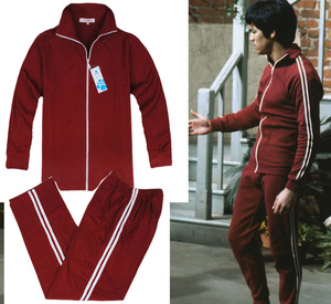 zooboo李小龙红色运动服 盲人追凶运动服 截拳道经典衣服练功道服