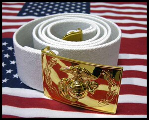 vanguard美国产 陆战队usmc  镀金阳极电镀高级士官礼服腰带 带身