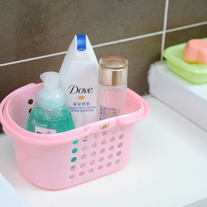 日本进口浴室杂物收纳篮子便携洗澡手提篮卫浴用品整理存放沥水篮