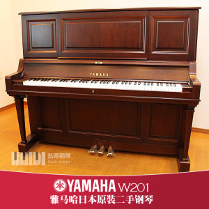 日本二手钢琴雅马哈yamaha原木色大谱架演奏琴 w201 复古高端