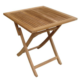 缅甸柚木四方沙滩桌 户外实木家具 休闲桌椅组合 折叠方台