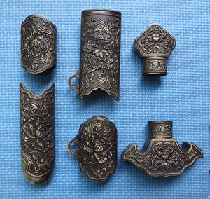 锌合金材质牡丹花宝剑装具宝剑配件手工刀剑镡 刀剑装具配件