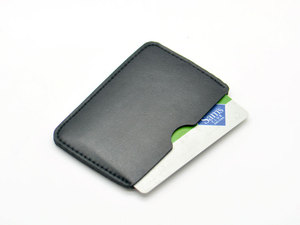 [巧壳]定制 超纤皮 横款 高档卡包 公交卡夹 银行卡套 双层卡套