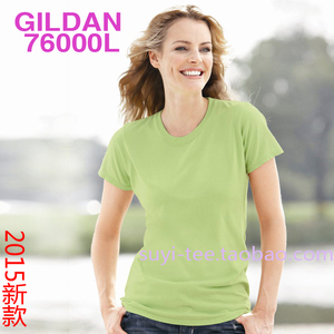 GILDAN76000L女新款吉尔丹T恤美国纯棉圆领短袖文化衫打底衫促销