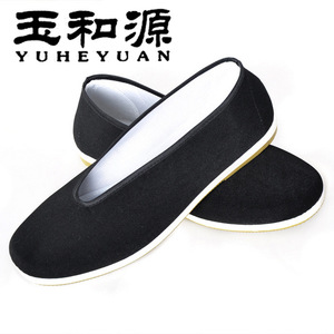 老北京牛筋底男式黑布鞋传统圆口布鞋防滑中老年人元口布鞋功夫鞋