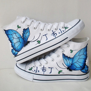 帆布鞋大码女彩绘