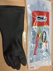 批加厚正品36CMB威蝶耐酸碱工业乳胶手套威碟防化工黑橡胶手套
