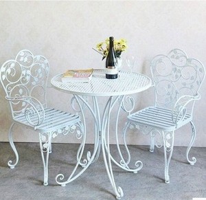 美式欧式铁艺椅子 白色 单人户外椅子 阳台沙发椅子 庭院休闲椅