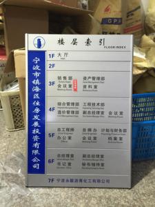 铝合金楼层索引牌烤漆丝印楼层指示牌去向牌分布图医院导向牌定做