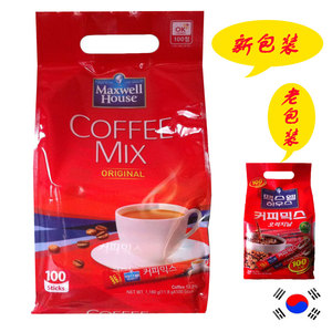 正品韩国进口麦斯威尔咖啡100条三合一速溶原味咖啡特价限区包邮