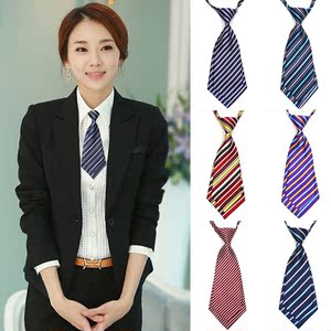 日韩版学生领花蝴蝶结工作银行商务职业装制服领结双层小领带女士