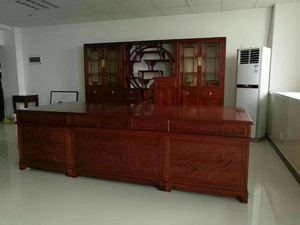 特价新古典中式红木家具北方老榆木实木老板桌字台实木办公桌椅子