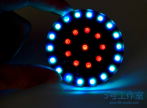 创意51单片机DIY电子设计制作套件:RGB全彩色LED水晶光立方圈极光