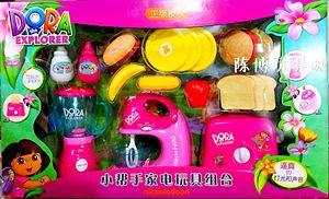 朵拉小家电小帮手家电玩具组合 水果机搅拌机面包机礼盒
