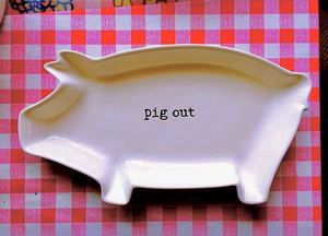 出口德国 陶瓷盘子 小猪 小资 格调菜盘