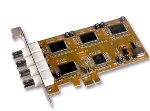 铭岳 VC4000E 视频采集卡 监控卡 PCI-E 7134A 支持SDK开发4路D1