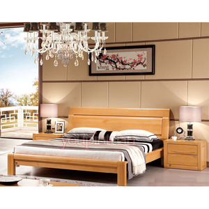 广州裕丰榉木系列 全实木双人大床 榉木双人床 婚床 j01-001