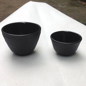 铸铁茶杯搪瓷内壁铁杯功夫茶杯喝茶杯水杯茶杯垫套装喝水杯老铁杯