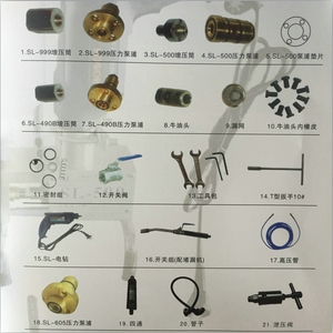 盛隆注浆机配件 泵浦 开光组 密封组 高压管 高压表 电钻 等